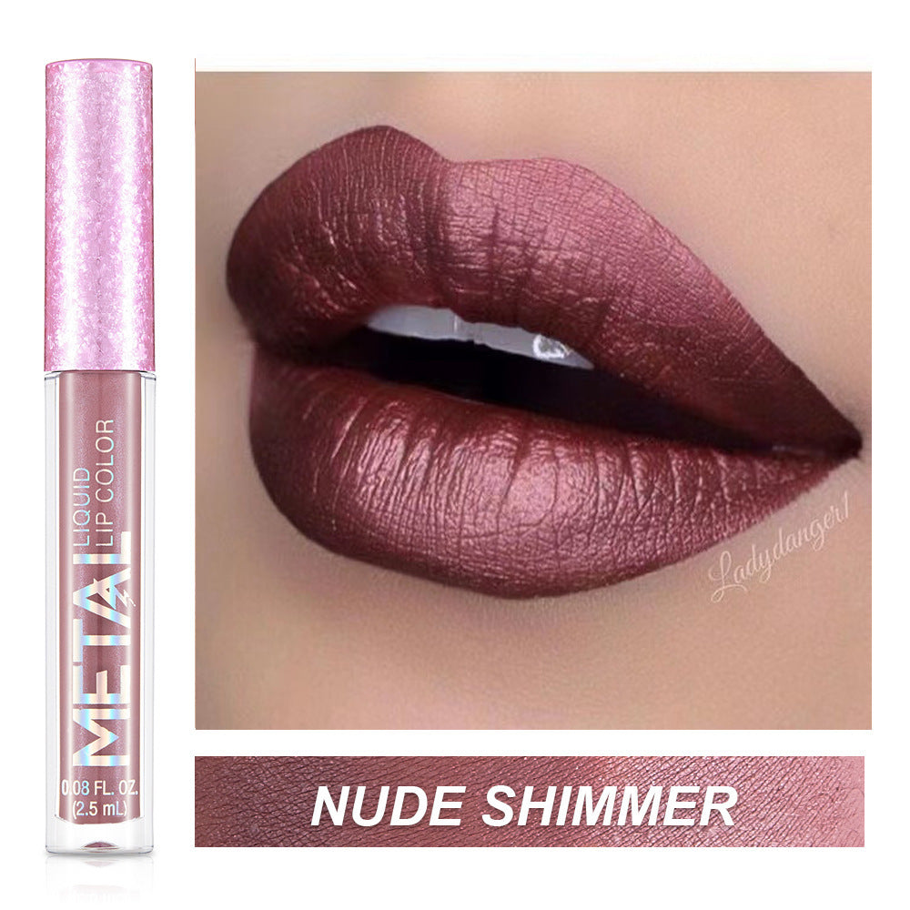 Metal Lip Gloss Waterproof Lipstick (9)