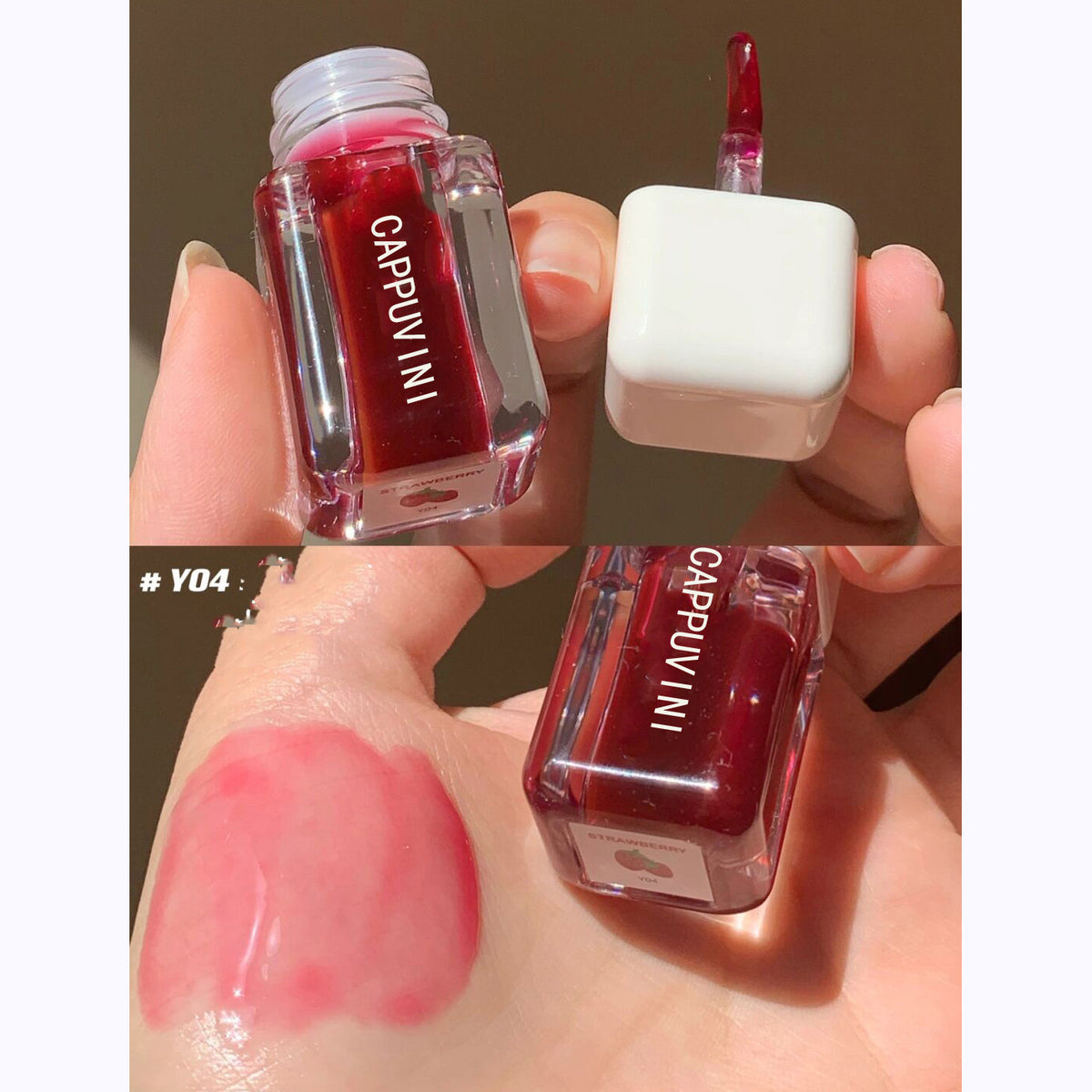 Small Square Lip Gloss Transparent Gloss Moisturizing and Nourishing Lacquer (2)