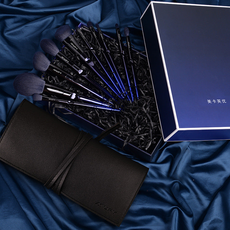 Blue 10-Piece Makeup Brush Set (5)