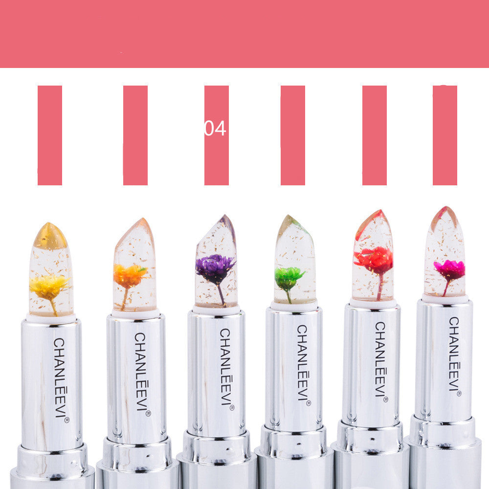 Flower Gold Leaf Temperature Change Crystal Lipstick (5)