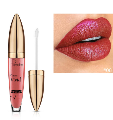 Pudaier Matte Pearlescent Lip Gloss Non-Stick Cup Diamond Gloss (18)