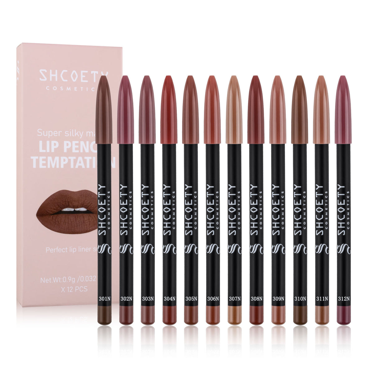 12 Color Matte Lipstick Lip Liner Suit (5)