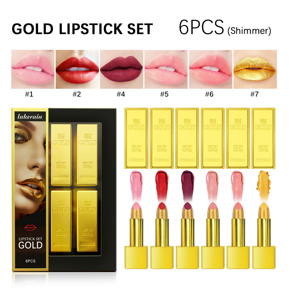 Lipstick Kit Gold Bar Makeup Set (3)
