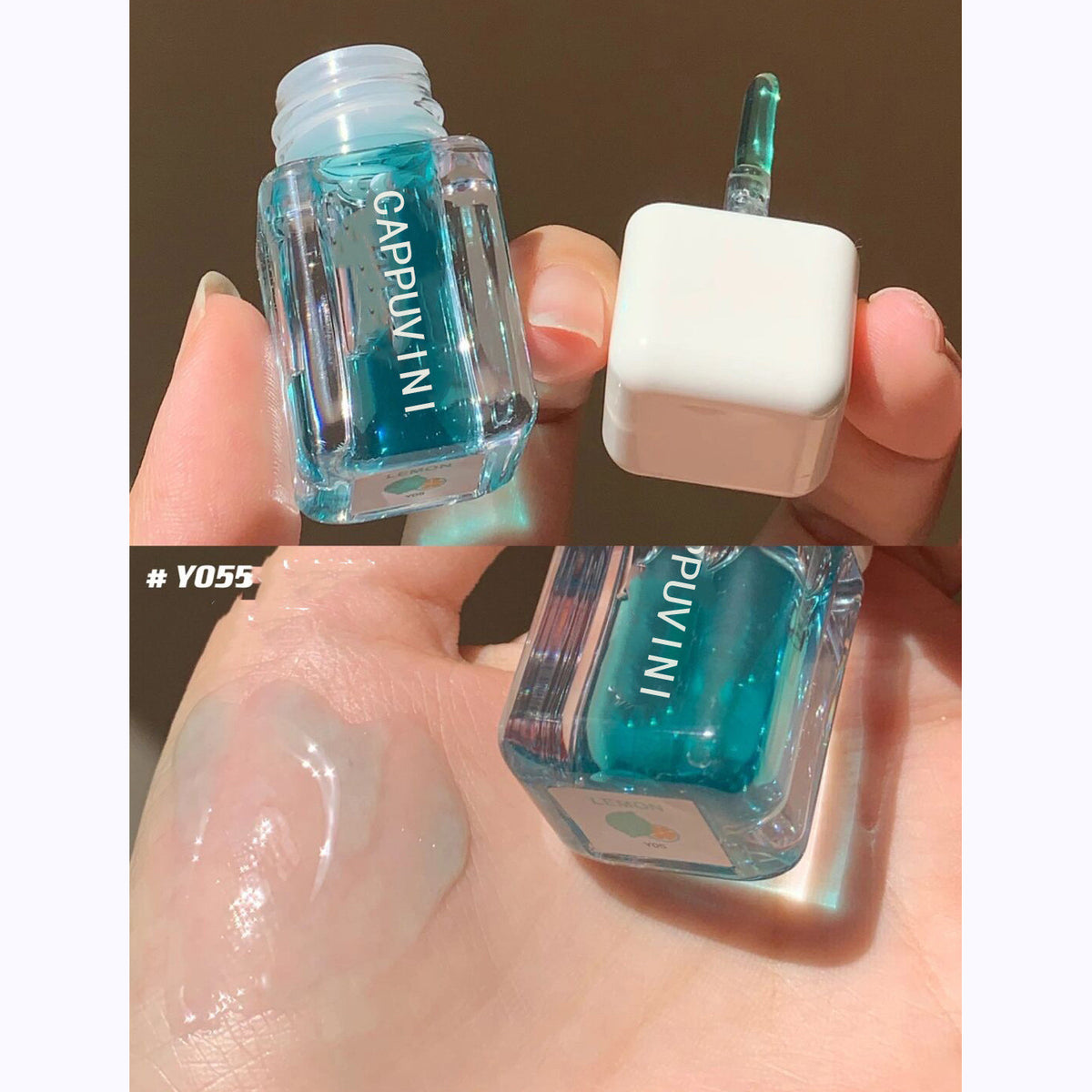 Small Square Lip Gloss Transparent Gloss Moisturizing and Nourishing Lacquer (15)