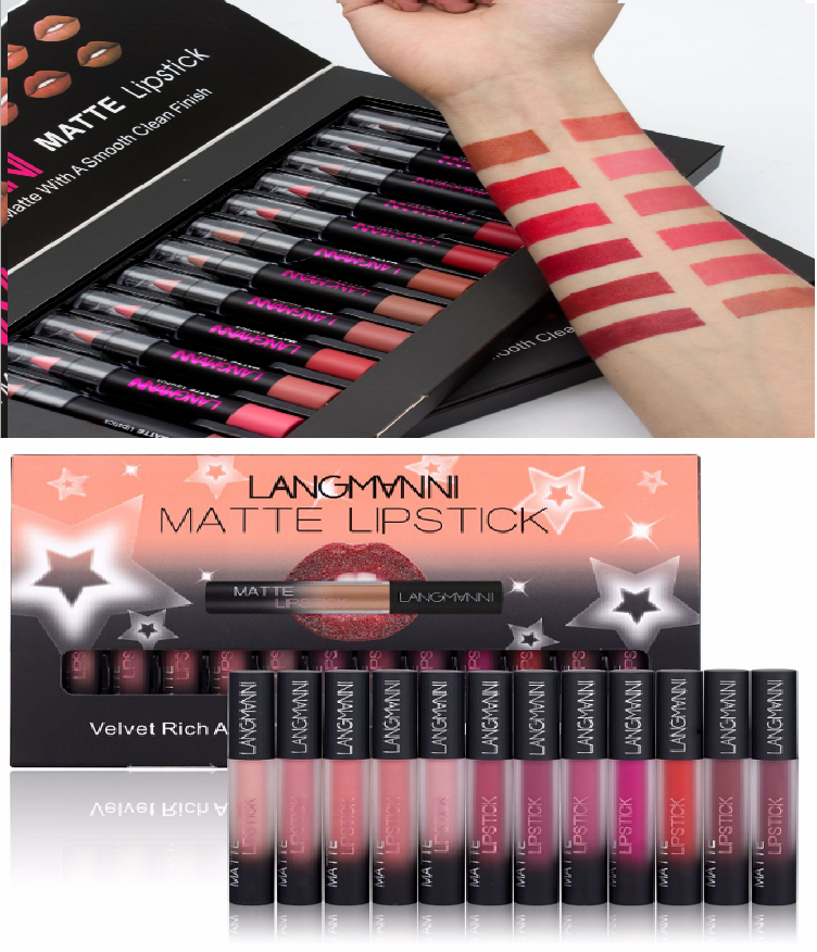Matte Lipstick Waterproof Long-Lasting Velvet Lipstick Set (2)