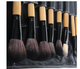 32 Black Wood Color Rayon Makeup Brush Set