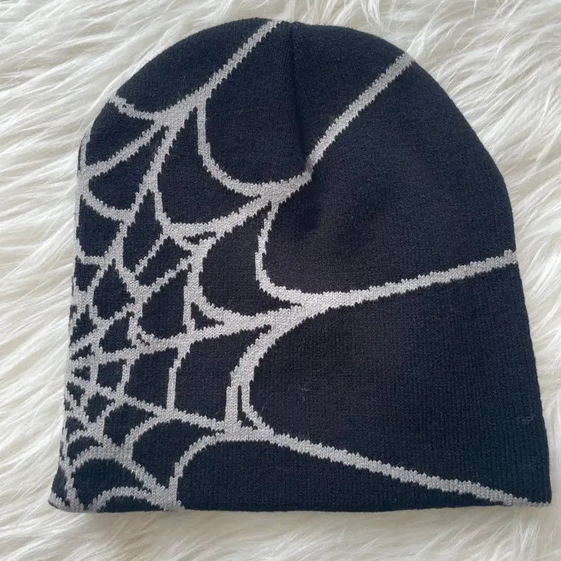 Spider Web Knitted beanie