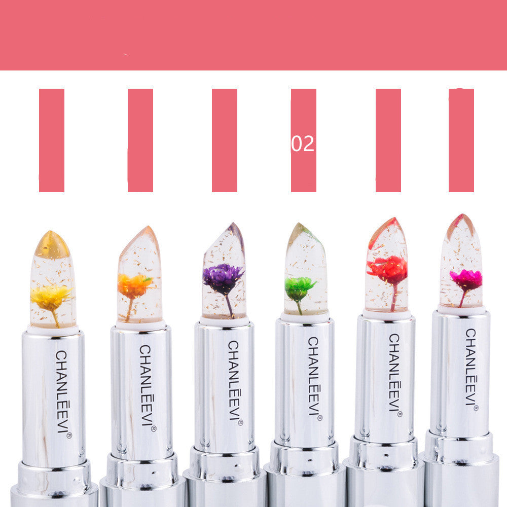 Flower Gold Leaf Temperature Change Crystal Lipstick (1)