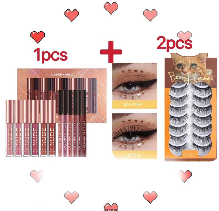 Lip Liner and Lipstick Makeup 12-Piece Set 6 Matte Lipstick 6 Liner Pens Waterproof Long Lasting Matte Lipstick Beauty Cosmetics Gift for Girls Lipstick (6)