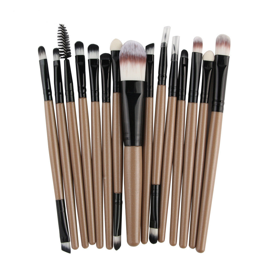 Set of 15-Piece Makeup Brushes (10)