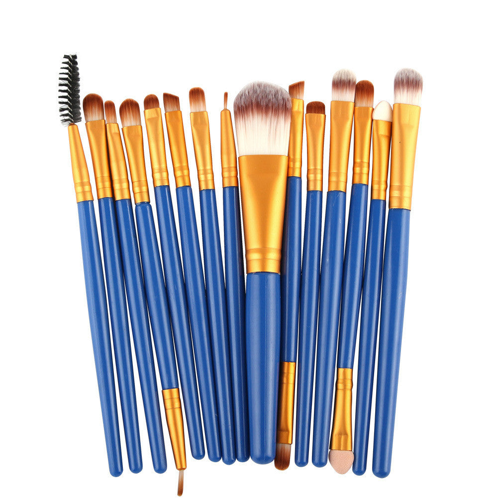 Set of 15-Piece Makeup Brushes (18)