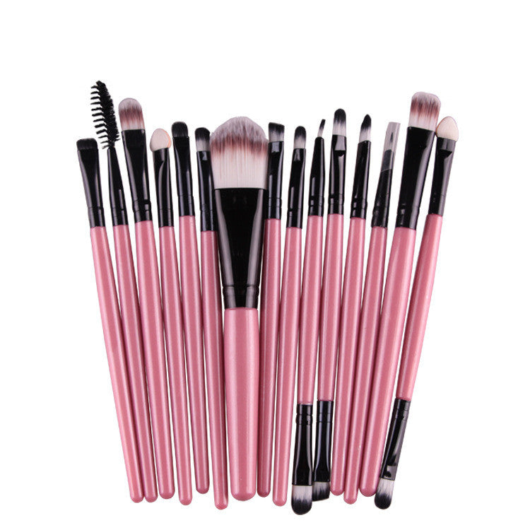 Set of 15-Piece Makeup Brushes (12)