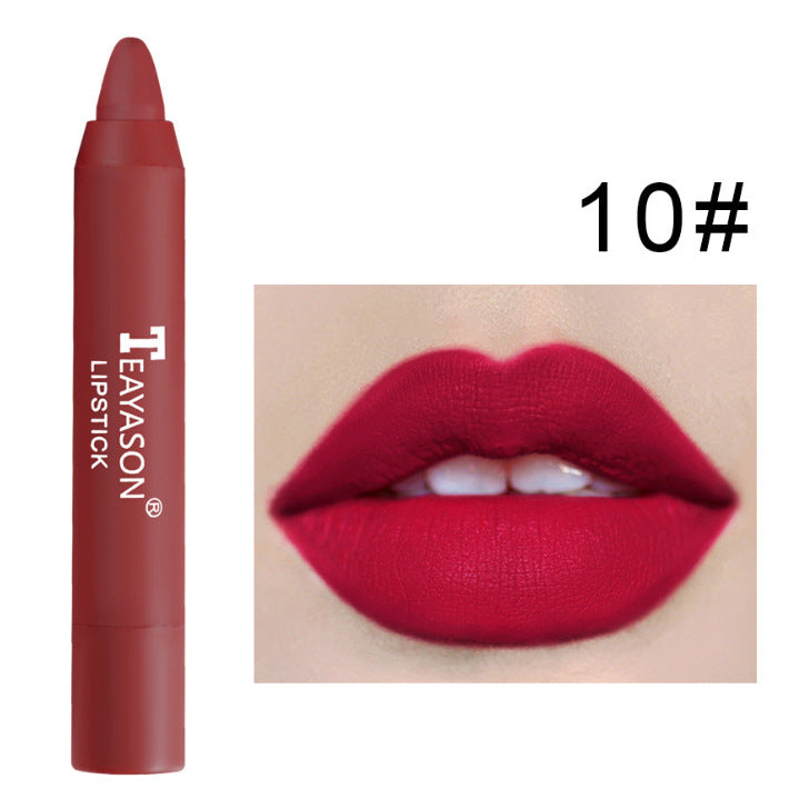 3-Piece of Matte Lipstick Matte Velvet Lipstick Pen Bean Paste Milk Tea Color Lipstick Crayons Lipstick Students (16)