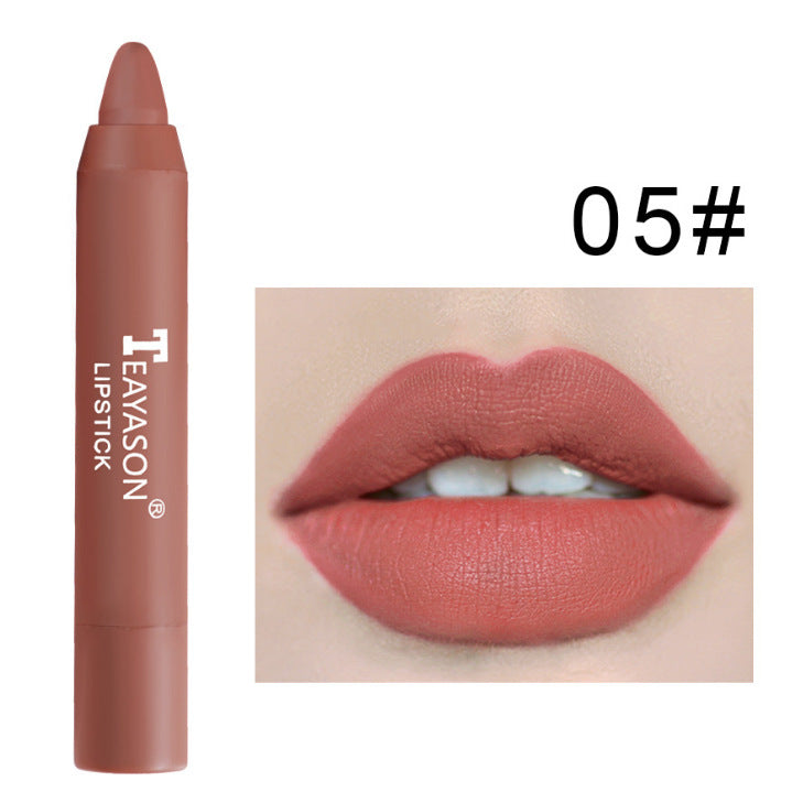 3-Piece of Matte Lipstick Matte Velvet Lipstick Pen Bean Paste Milk Tea Color Lipstick Crayons Lipstick Students (5)