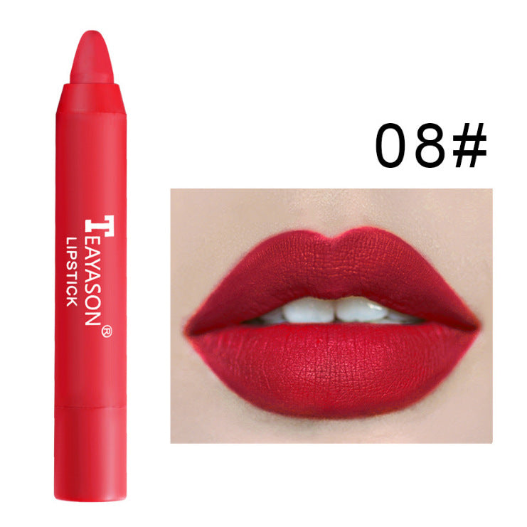 3-Piece of Matte Lipstick Matte Velvet Lipstick Pen Bean Paste Milk Tea Color Lipstick Crayons Lipstick Students (17)