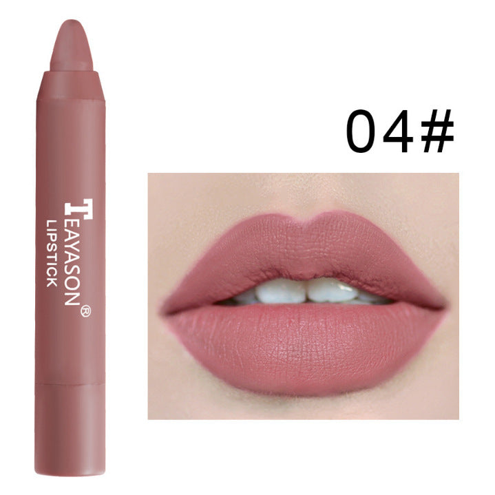 3-Piece of Matte Lipstick Matte Velvet Lipstick Pen Bean Paste Milk Tea Color Lipstick Crayons Lipstick Students (3)