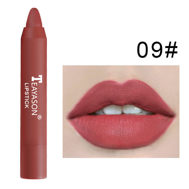3-Piece of Matte Lipstick Matte Velvet Lipstick Pen Bean Paste Milk Tea Color Lipstick Crayons Lipstick Students (1)