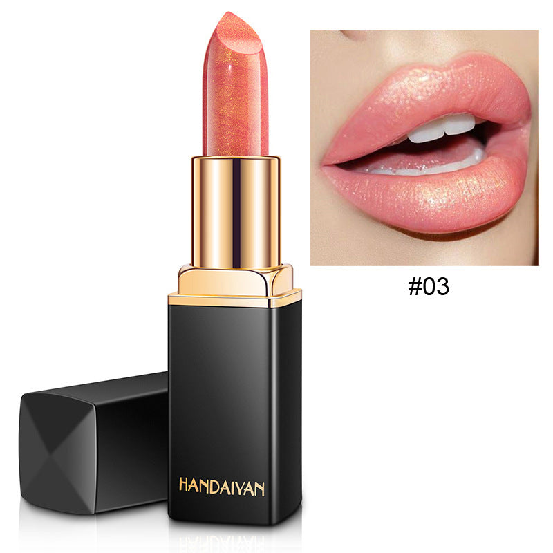 Shiny Metallic Lipstick Pearlescent Color Temperature Change Lipstick Gilt Lipstick (18)
