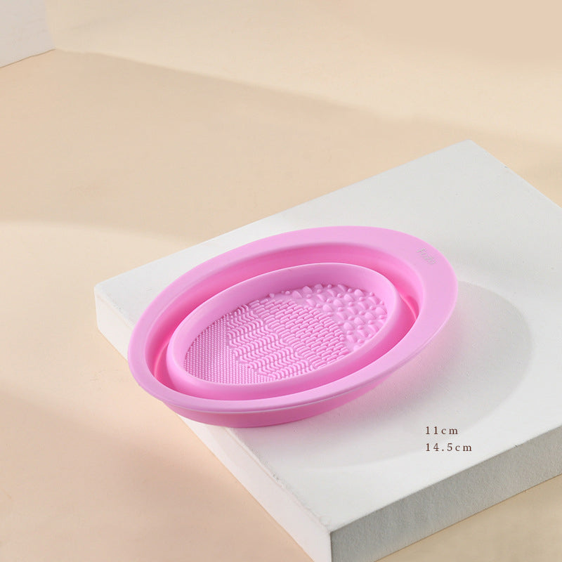 Scrubbing Plate Makeup Brush Cleaning Pad Brush Cleaning Bowl (4)