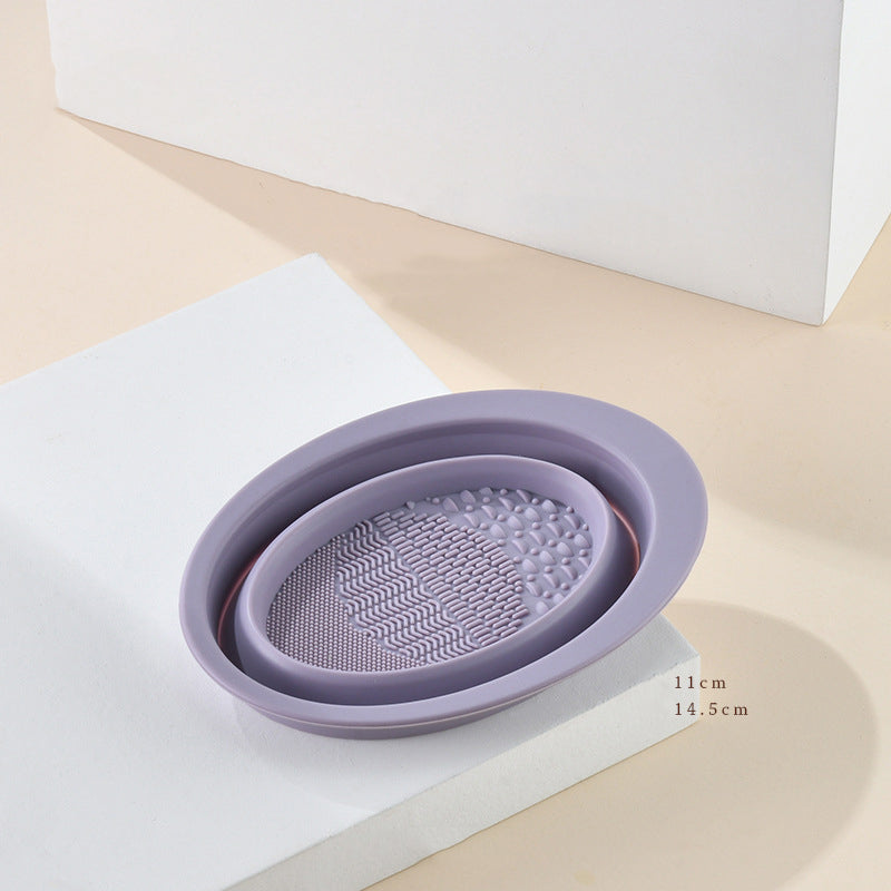 Scrubbing Plate Makeup Brush Cleaning Pad Brush Cleaning Bowl (7)