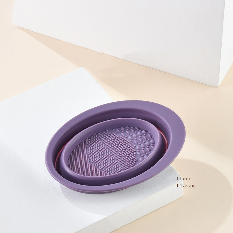 Scrubbing Plate Makeup Brush Cleaning Pad Brush Cleaning Bowl (9)