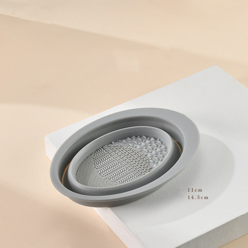 Scrubbing Plate Makeup Brush Cleaning Pad Brush Cleaning Bowl (1)