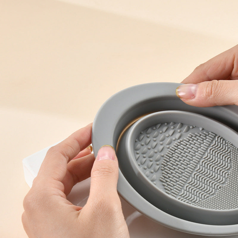 Scrubbing Plate Makeup Brush Cleaning Pad Brush Cleaning Bowl (3)
