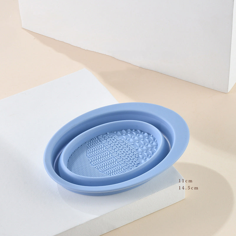 Scrubbing Plate Makeup Brush Cleaning Pad Brush Cleaning Bowl (2)