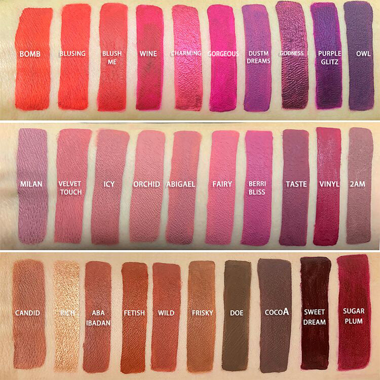 Neutral Lip Gloss Lipstick Matte Gloss Velvet Glaze Label (5)