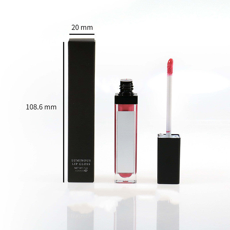 Neutral Lip Gloss Lipstick Matte Gloss Velvet Glaze Label (1)