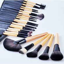 Manufacturer 24-Piece Makeup Brush Wood Color Brush Horse Hair Send Brush Pack Set (2)