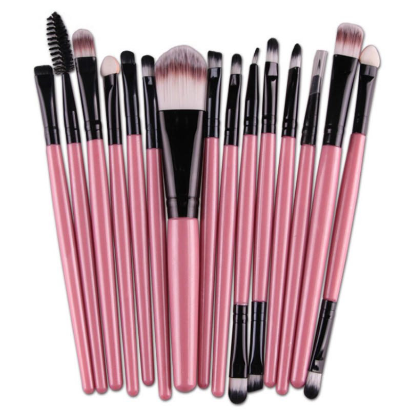 15-Piece of Champagne Makeup Brushes (4)
