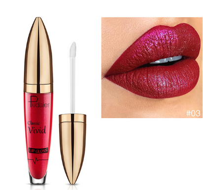 Pudaier Matte Pearlescent Lip Gloss Non-Stick Cup Diamond Gloss (11)