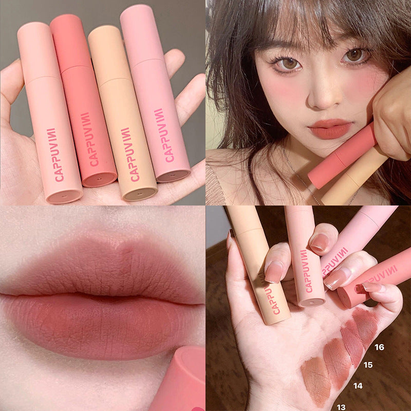 Lipstick Lip Glaze Cream Apricot Lipstick (4)
