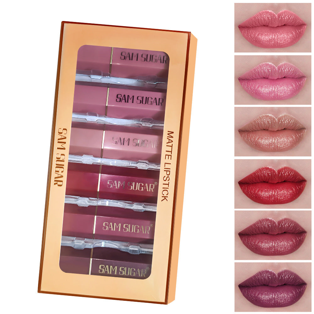 6-Piece Lipstick Pearl Velvet Lipstick Set (5)