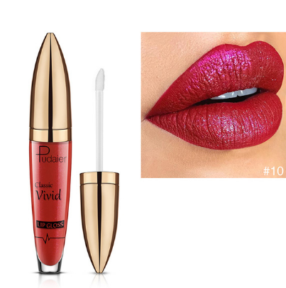 Pudaier Matte Pearlescent Lip Gloss Non-Stick Cup Diamond Gloss (16)