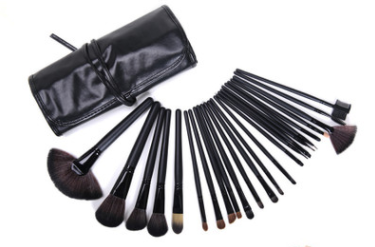 Manufacturer 24-Piece Makeup Brush Wood Color Brush Horse Hair Send Brush Pack Set (5)