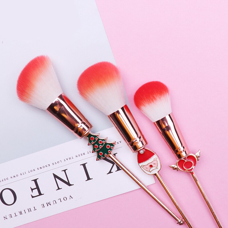 Christmas Moose Makeup Brush Set (3)