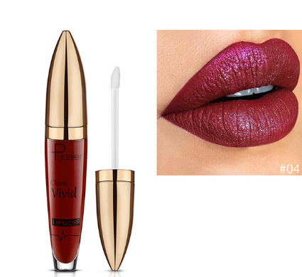 Pudaier Matte Pearlescent Lip Gloss Non-Stick Cup Diamond Gloss (4)