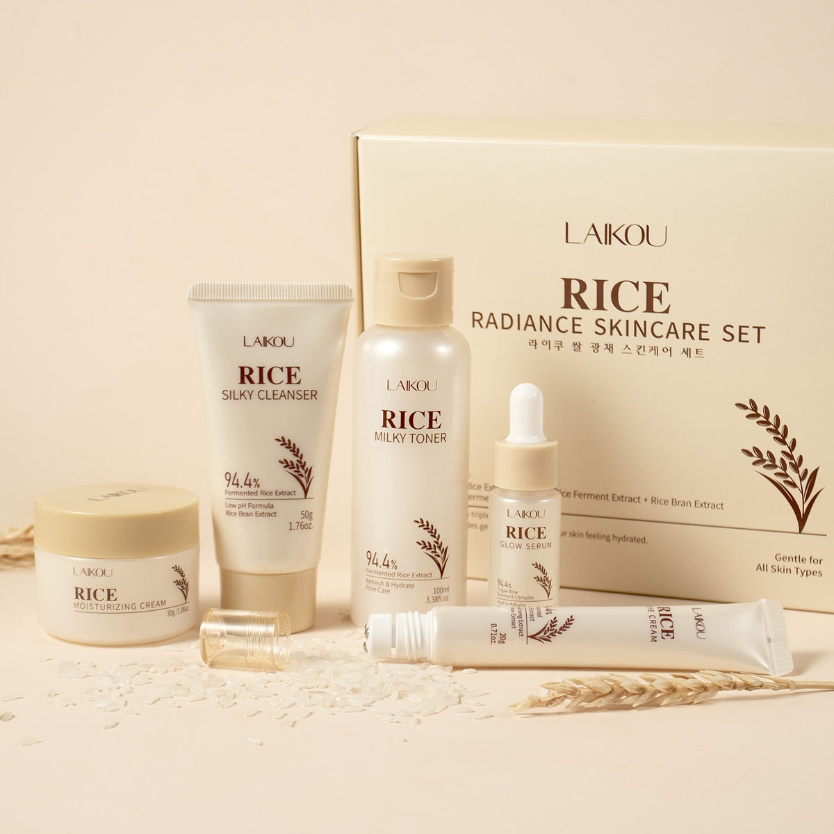 Moisturizing Cream with Plant Extracts for Facial Skincare Set (4)