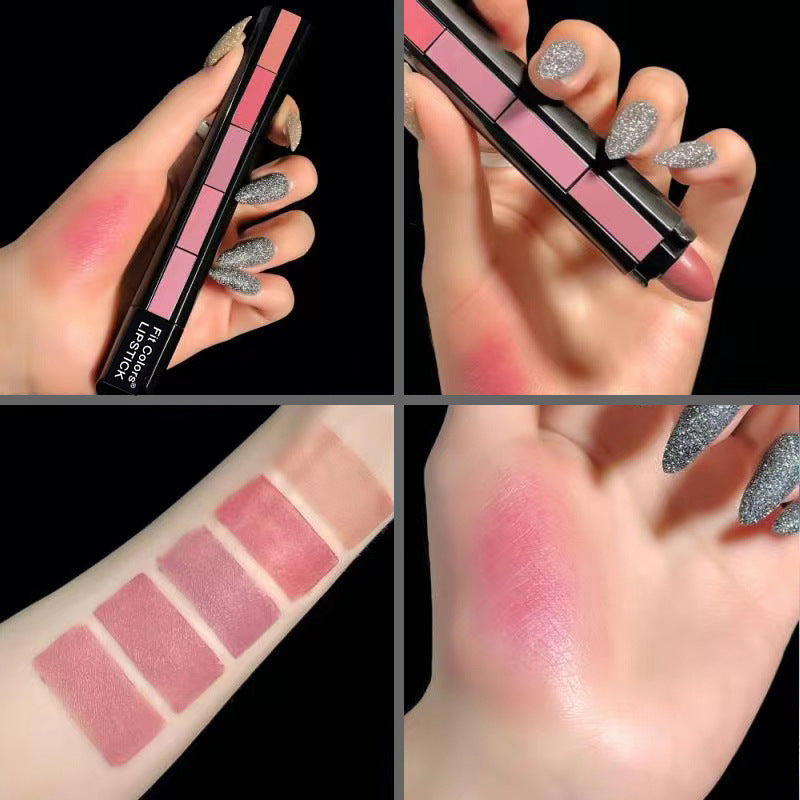 Matte 5-Color Lipstick Set Velvet Lip Stick Non-Stick Gloss Long Lasting Waterproof Red Lipstick (6)