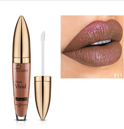 Pudaier Matte Pearlescent Lip Gloss Non-Stick Cup Diamond Gloss (15)