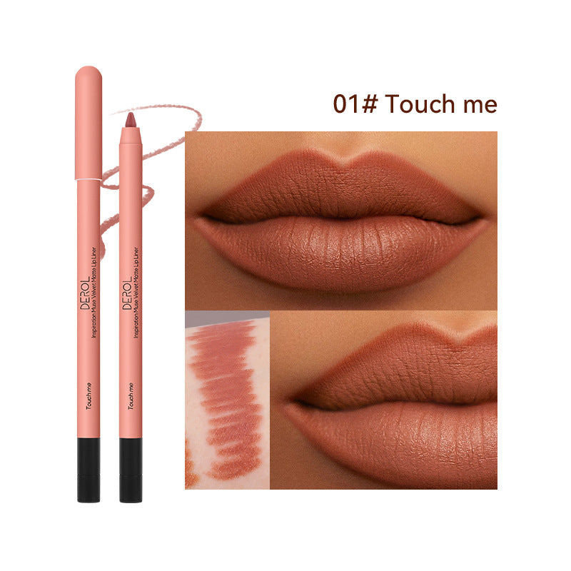 Matte Lipstick Lipliner Shade Velvet Mist Lipstick (2)