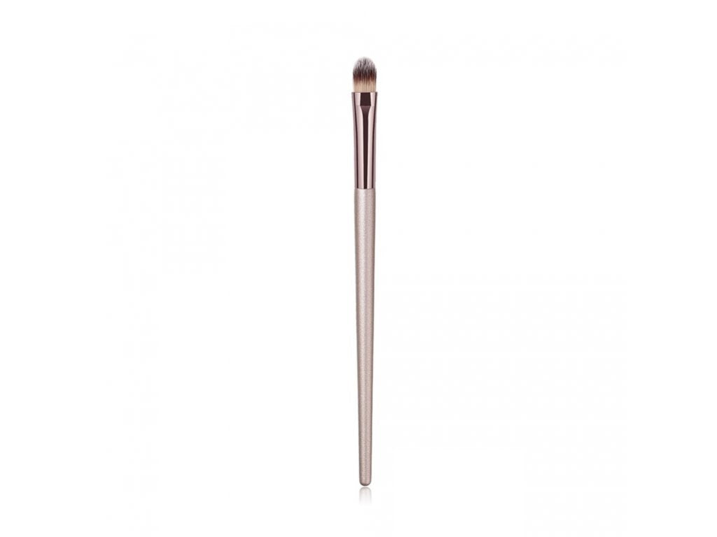 Wooden Handle Champagne Gold Makeup Brush Foundation Brush Kit (2)