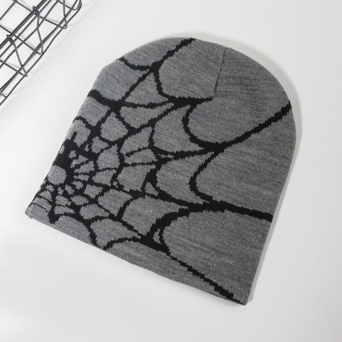 Spider Web Knitted beanie