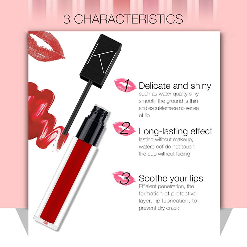Kimuse Makeup Matte Smooth Lipstick Matte Waterproof Lips Cosmetic Long Lasting Matte Lipstick (6)