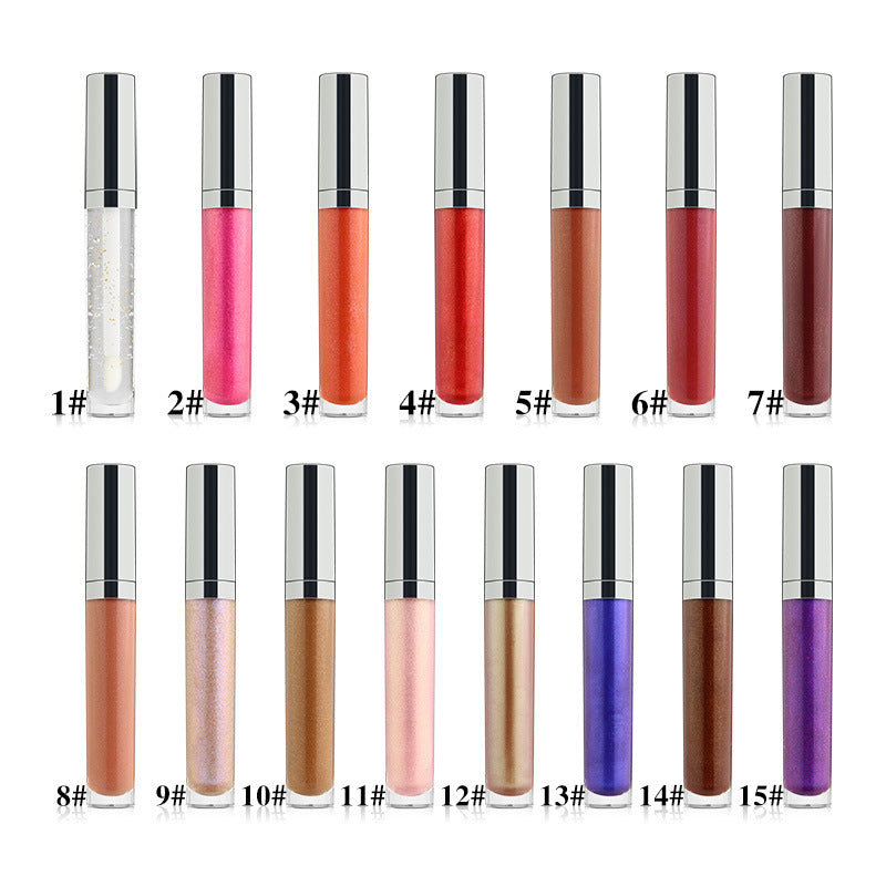 Pearl Lip Gloss Clear Oil Logo-Free Round Gloss (2)