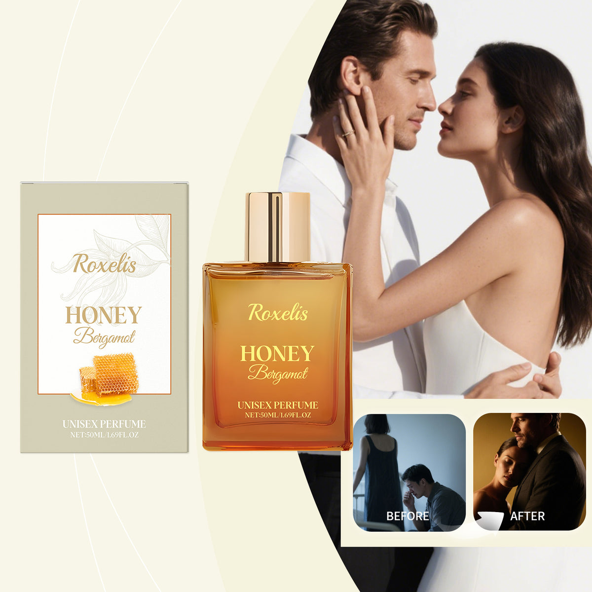 Unisex Honey Bergamot Perfume Long-Lasting Light Fresh-Fragrance Subtle Elegant Scent for Daily Wear Special Occasions (3)