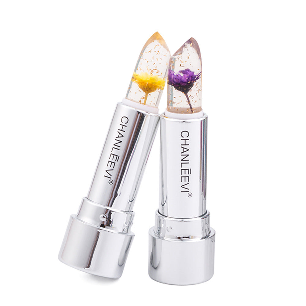 Flower Gold Leaf Temperature Change Crystal Lipstick (2)
