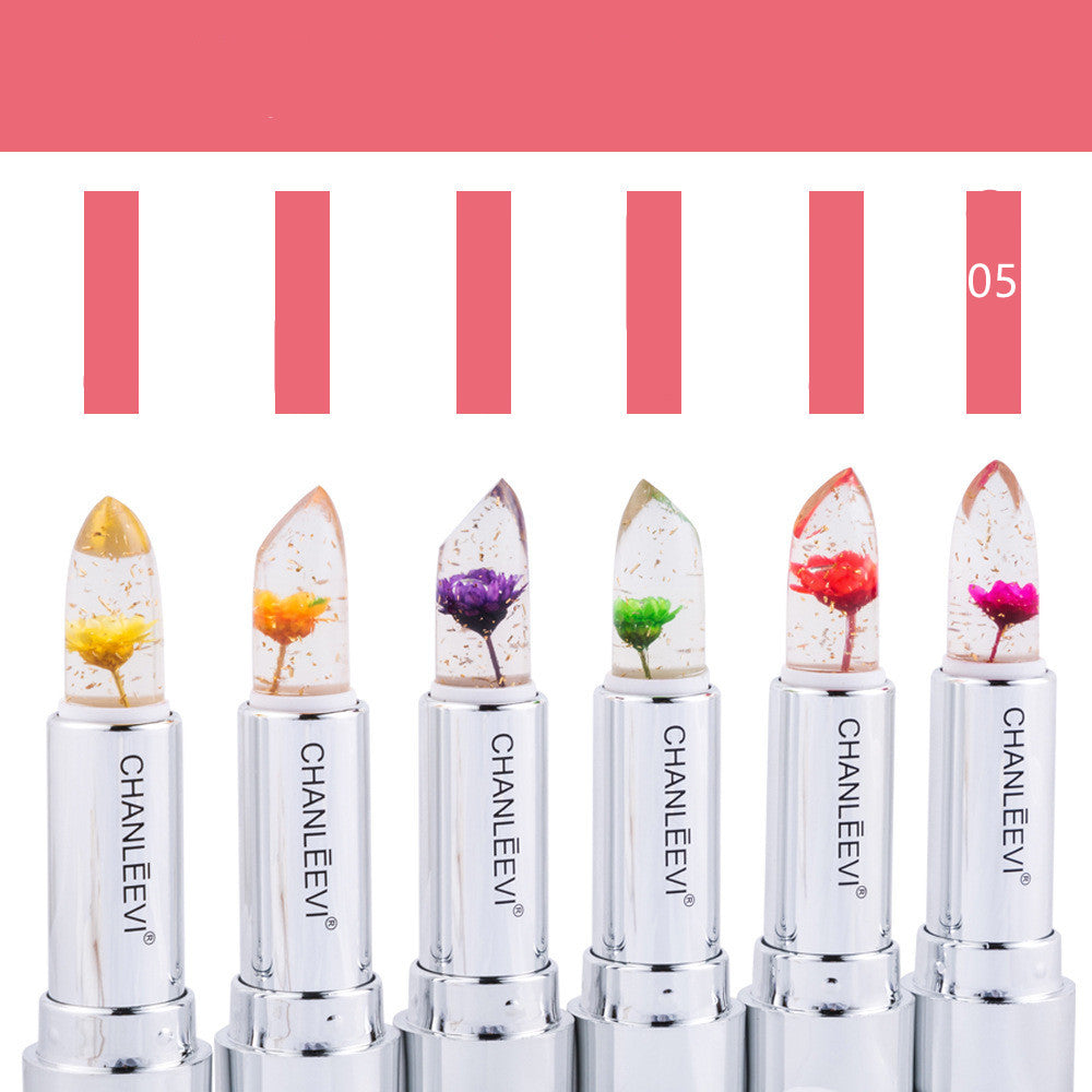 Flower Gold Leaf Temperature Change Crystal Lipstick (6)